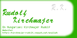 rudolf kirchmajer business card